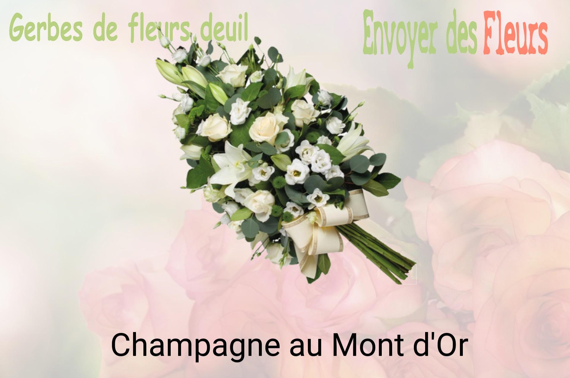 Gerbe de fleurs de deuil livrée à Champagne-au-Mont-d'Or
